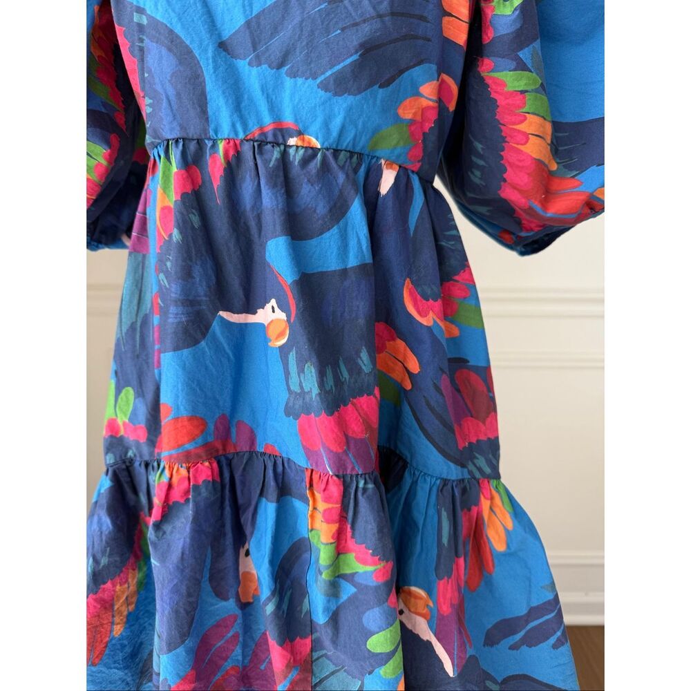 Farm Rio Rainbow Macaw Mini Dress $198 M - Picture 4 of 13